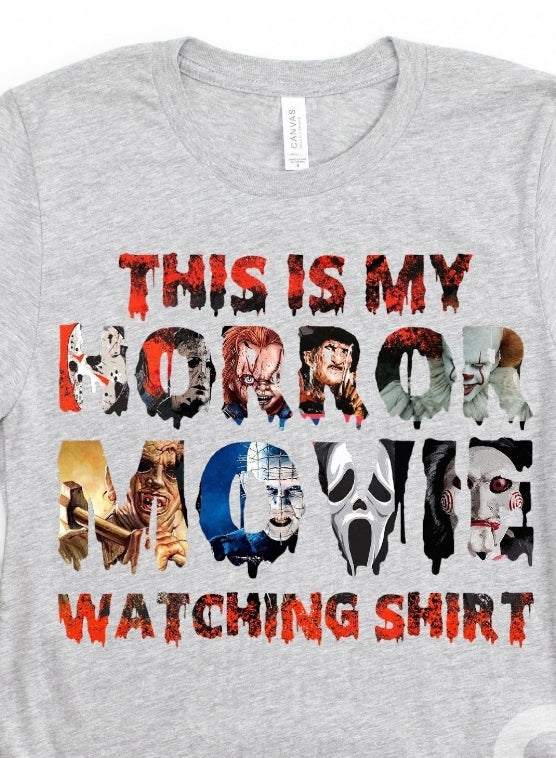 Horror movie watching shirt